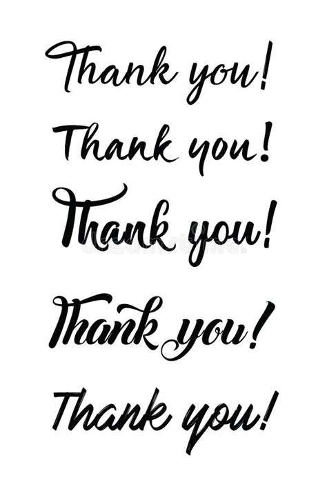 Thank You Handwritten Inscription Hand Drawn Lettering Thank You