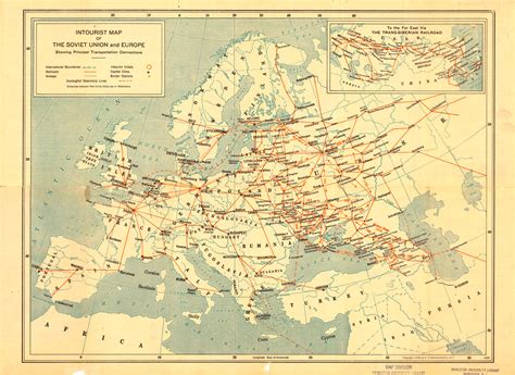 Intourist Map Of The Soviet Union And Europe 1936 Mapping Globalization