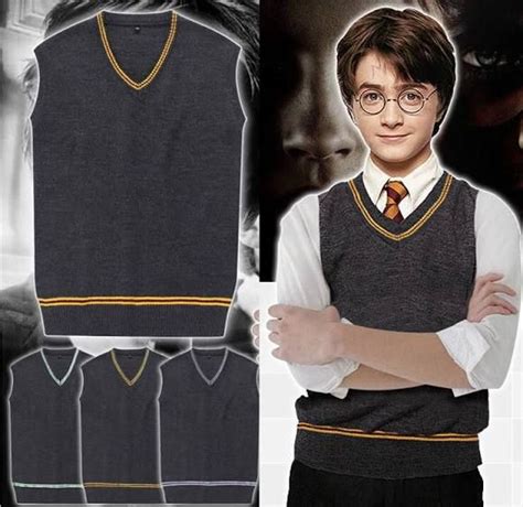 Harry Potter Male Gray Wool Vest Cosplay Costumes Halloween T Harry