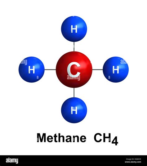3d Render Of Molecular Structure Of Methane Isolated Over White