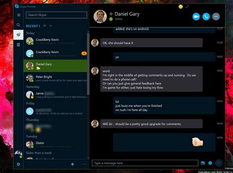 Skype Preview For Windows 10 Updated With Dark Theme And Multiple