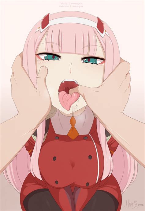 Rule 34 1male Big Breasts Breasts Cleavage Darling In The Franxx Female Finger In Mouth Large