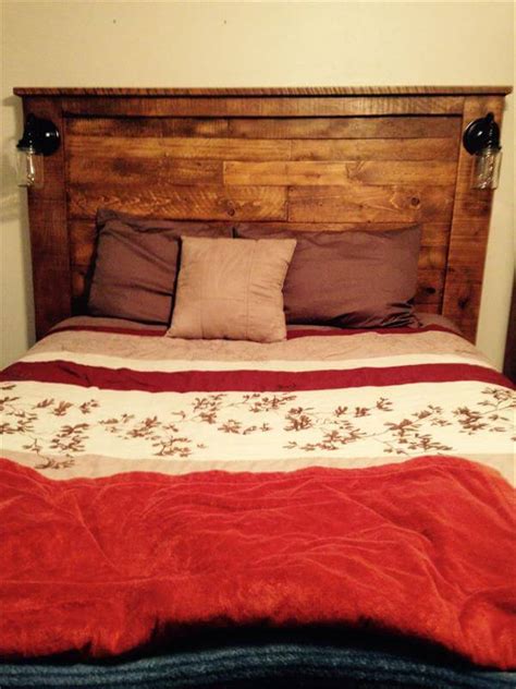 Did you scroll all this way to get facts about rustic headboard with lights? DIY Pallet Headboard with Lights | 101 Pallets
