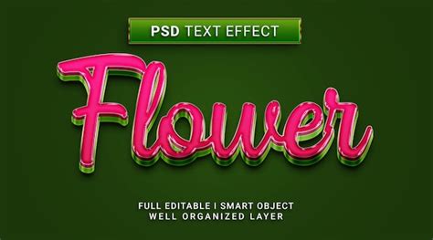Premium Psd Flower Text Effect