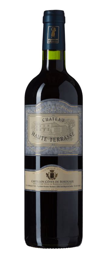 Aucune bouteille de côtes de bordeaux castillon n'a été trouvée, la recherche à été étendue aux vins de l'appellation: Château Haute Terrasse - Castillon Côtes de Bordeaux