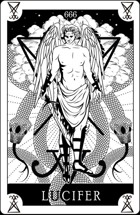 Lucifer Tarot Satanic Holiday Greeting Card Hail Satan Black Etsy