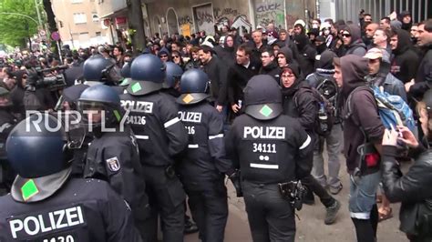 Germany Police And Protesters Scuffle At Berlin May Day Demonstration