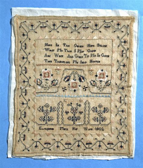 Elizabeth Marxs Sampler Smithsonian American Womens History