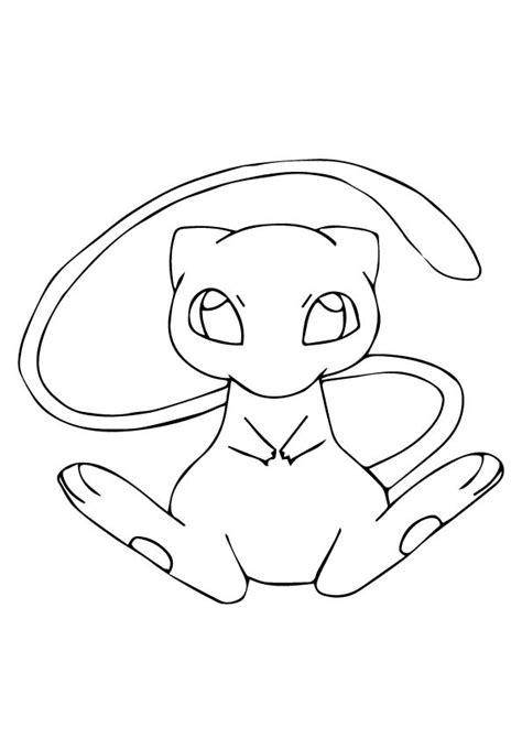 Cute Mew Pokemon Coloring Page Free Printable Coloring Pages For Kids