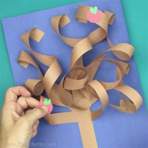 How To Make A 3d Apple Tree Craft Using Construction Paper Twitchetts