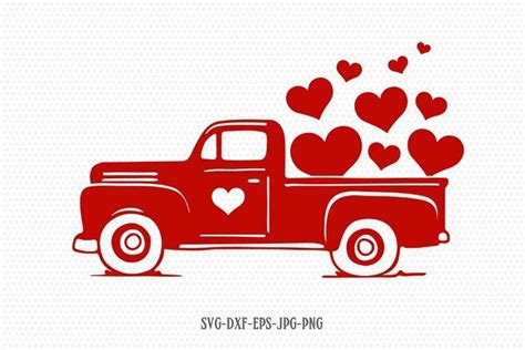 Valentines vintage Truck svg, Valentines Day SVG, Love SVG | Wine