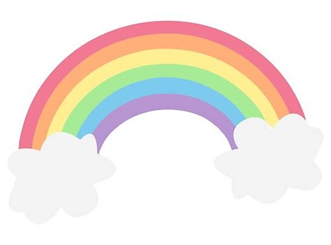 Pastel Rainbow With Clouds Poster By Designs111 Redbubble