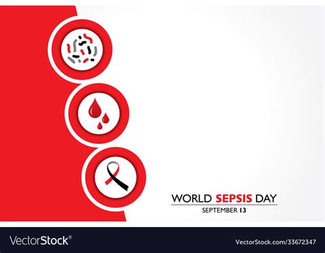 World Sepsis Day Observed On September 13th Vector Image