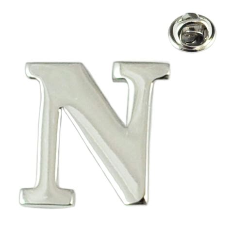 Alphabet Letter N Lapel Pin Badge From Ties Planet Uk