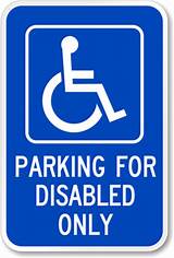 Disabled Parking Signs Photos
