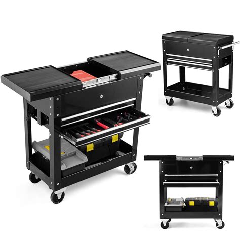Buy Goplus Tool Cart Rolling Tool Box Cabinet On Wheels With Storage