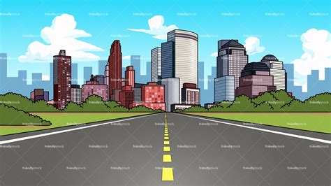 City Highway Background Cartoon Clipart Vector Friendlystock