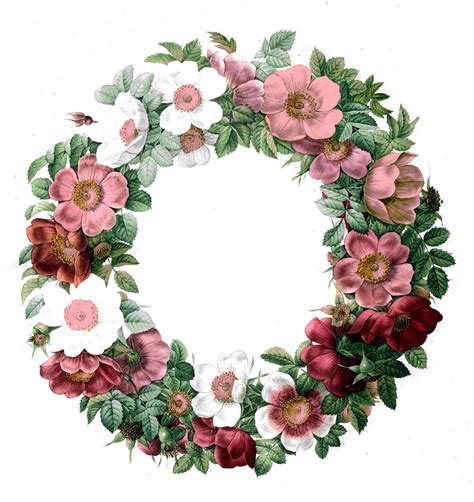 *this post may contain affiliate links. Free Vintage Clip Art - Rose Wreath - The Graphics Fairy