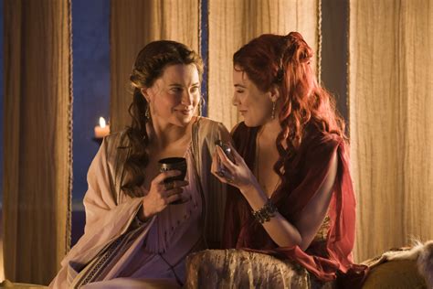 Lucy Lawless Jaime Murray In Spartacus Gods Of The Arena