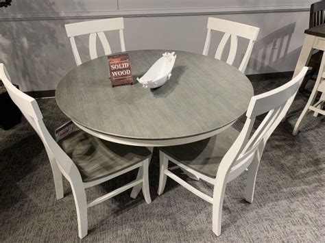 Stop by rooms for less today and visit our beautiful showroom with hundreds of room layouts on display. 1 WW59 Grey and White Round 5 Piece Set - Kitchen Tables ...