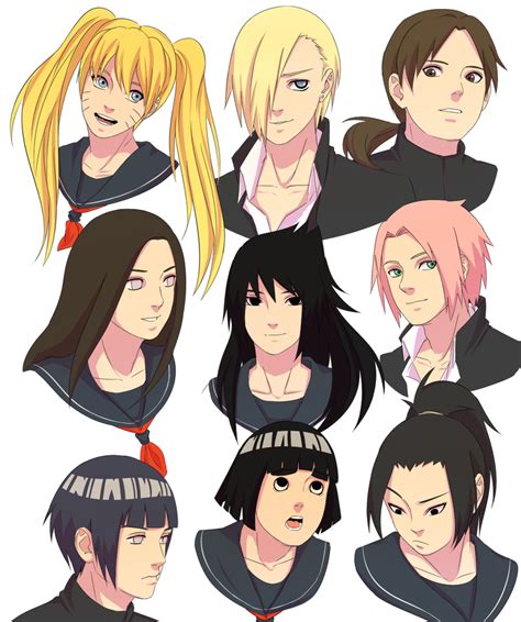 Konoha High School Gender Bending By Steampunkskulls