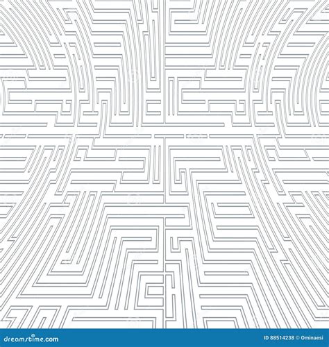 Intricacy Labyrinth Maze Seamless Pattern Background Design Template