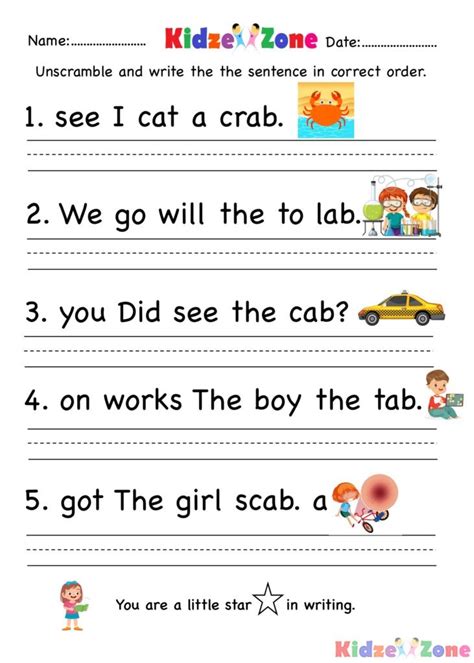 Our unscramble words cheat and our word scrambler are other options to create or solve word scramble games. Kindergarten ab word family Unscramble Sentences - KidzeZone