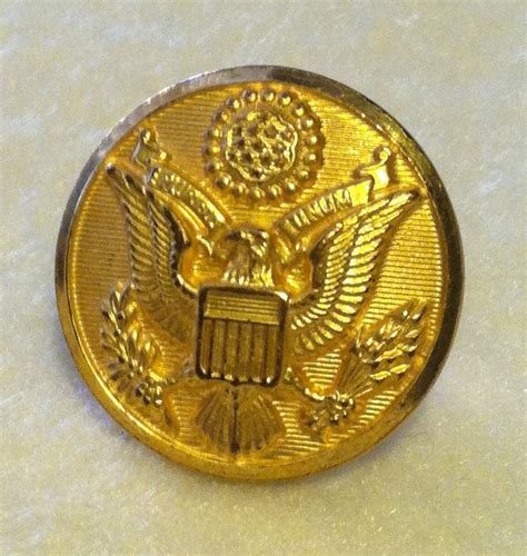 Us Army Brass Button Hatlapel Pin