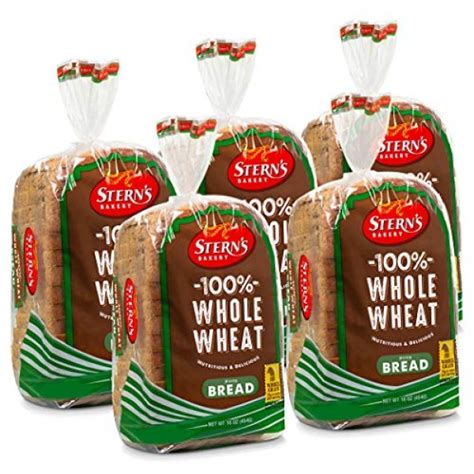 100 Whole Wheat Bread Sliced 5 Pack 16 Oz Per Loaf