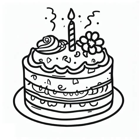 Perfect Birthday Cake Coloring Page Download Print Or Color Online