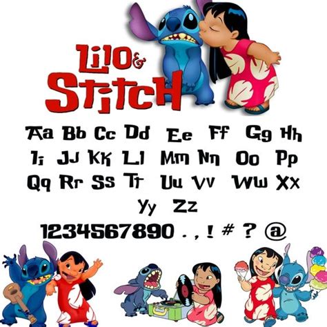 Lilo And Stitch Font Svglilo And Stitch Alphabet Svgdxflilo