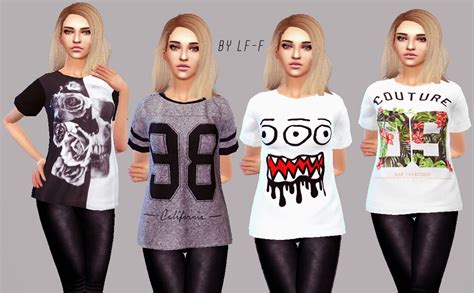 My Sims 4 Blog Random T Shirts For Females By Lulufrostyfrog