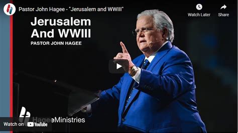 Pastor John Hagee Sermon Jerusalem And Wwiii Naijapage