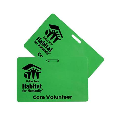 Custom Plastic Pvc Volunteer Id Cards With Lanyard Holeplastic Pvc