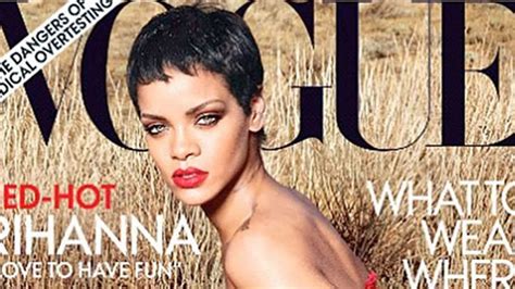 Rihanna Tweets Her Us Vogue Cover And Flashes Her Amazing Abs Mirror Online