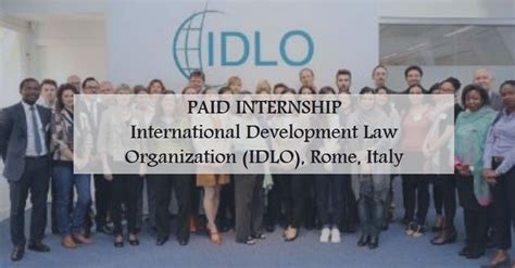 Paid Internship In Italy At International Development Law Organization