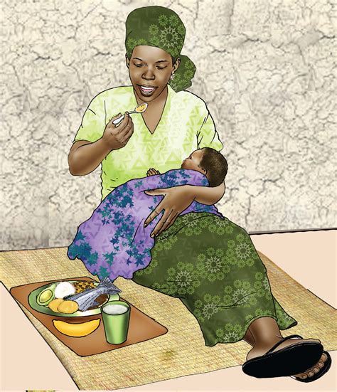 Maternal Nutrition Mother Eating Healthy Meal 02 Niger Iycf Image Bank