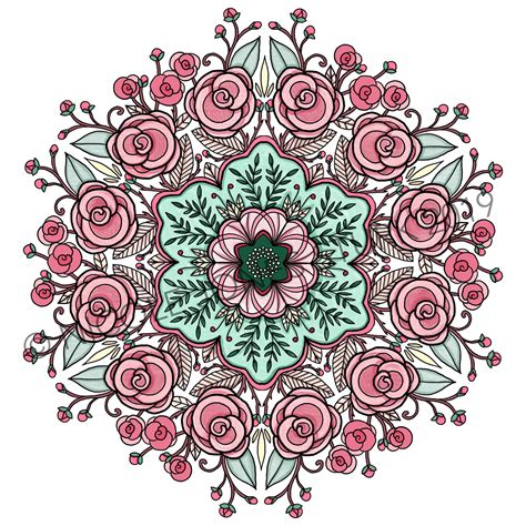 Flowers All Around Beautiful Floral Mandalas For Coloring — Nicole Jones Sturk