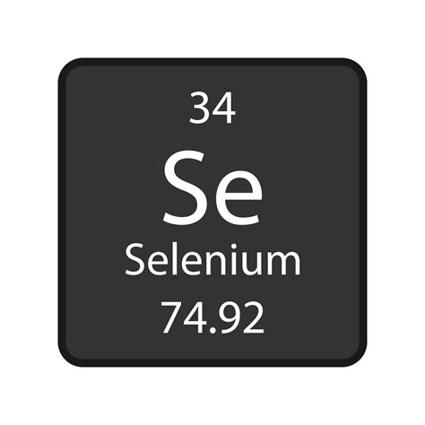 Selenium Symbol Chemical Element Of The Periodic Table Vector