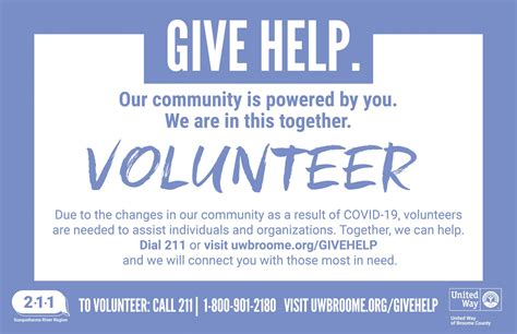 Covid 19 A Community In Need United Way Of Broome County