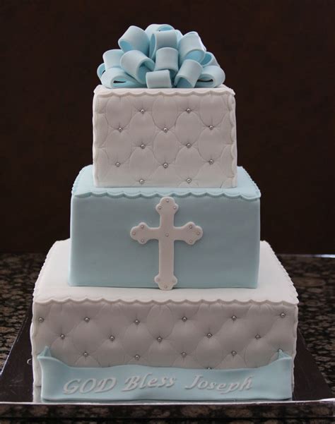 Boy Baptism Cake