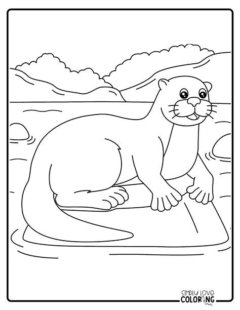 Otter Coloring Pages Free Pdf Printables Simply Love Coloring