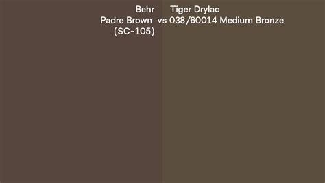 Behr Padre Brown Sc Vs Tiger Drylac Medium Bronze Side