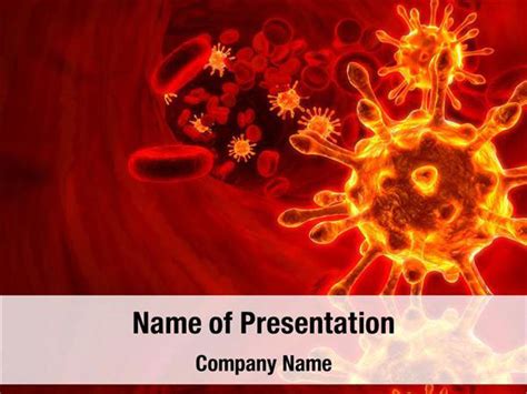Virus And Blood Cell Powerpoint Templates Virus And Blood Cell