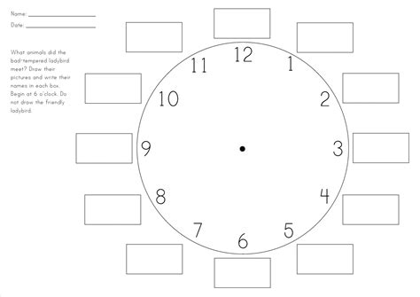 Blank Clock Face Worksheets To Print 101 Activity