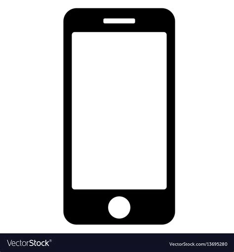 Black Phone Icon On White Background Eps Vector Image
