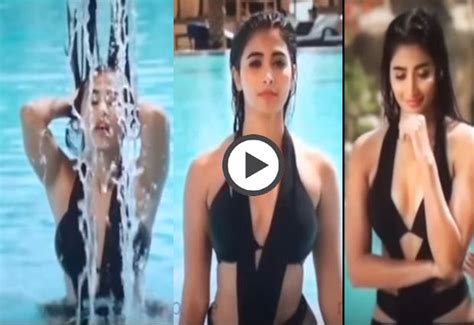Pooja Hegde Swimming Pool Bikini Video In Duvvada Jagannadham Movie
