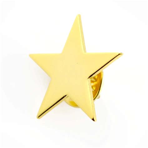 Promotion Metal Gold Five Star Shape Custom Made Sports Logo Lapel Pin