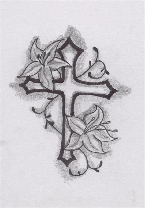 15 Pretty Flower Cross Designs Images Cross With Flowers Tattoos For