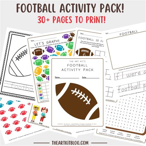 Huge Football Freebie Printable 30 Page Football Activity Pack For